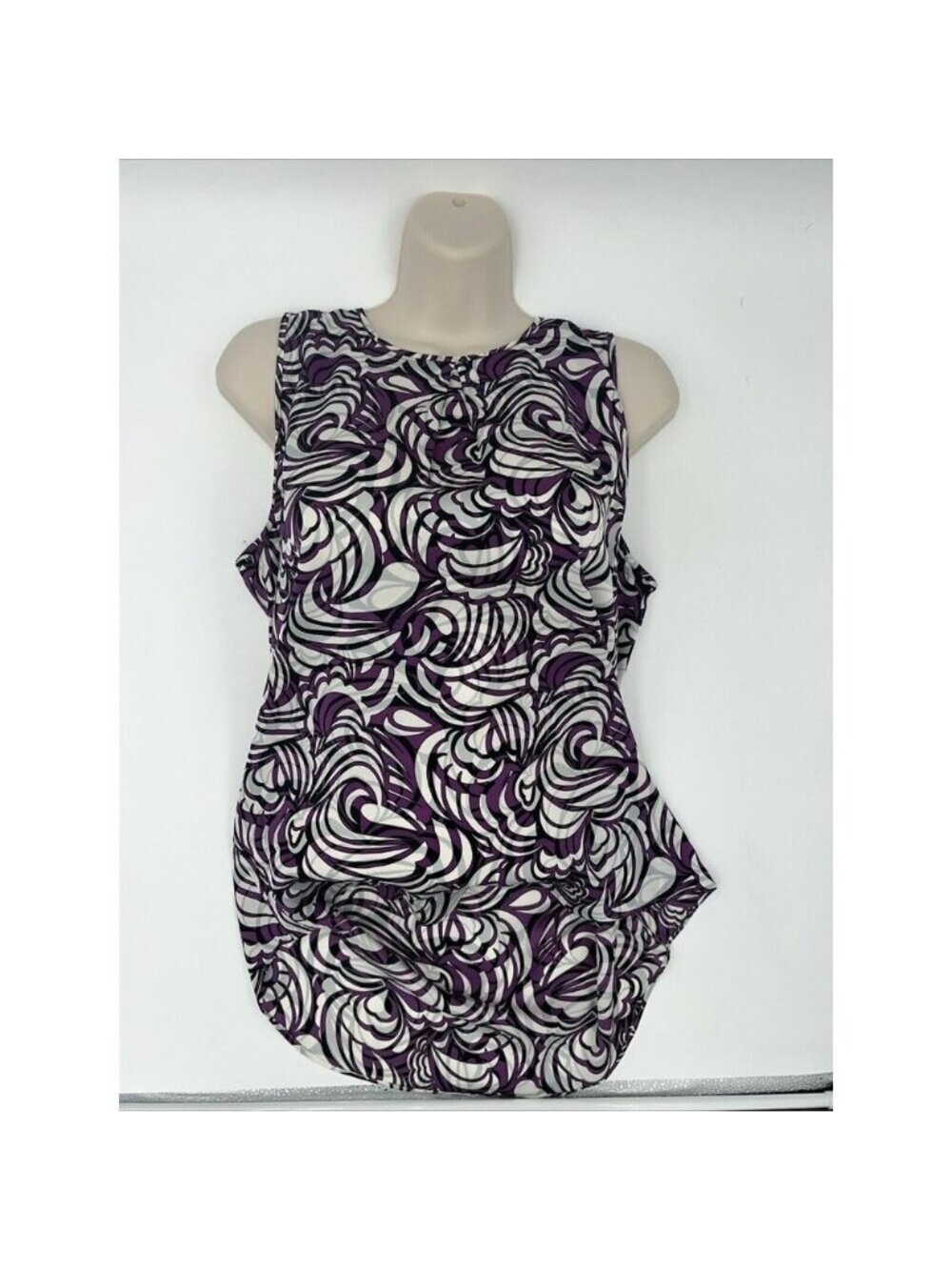 Classiques Entier Women's Purple Silk Sleeveless Tank Top Ruched Size Small